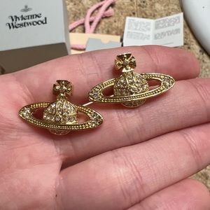 Vivienne Westwood golden Saturn earrings